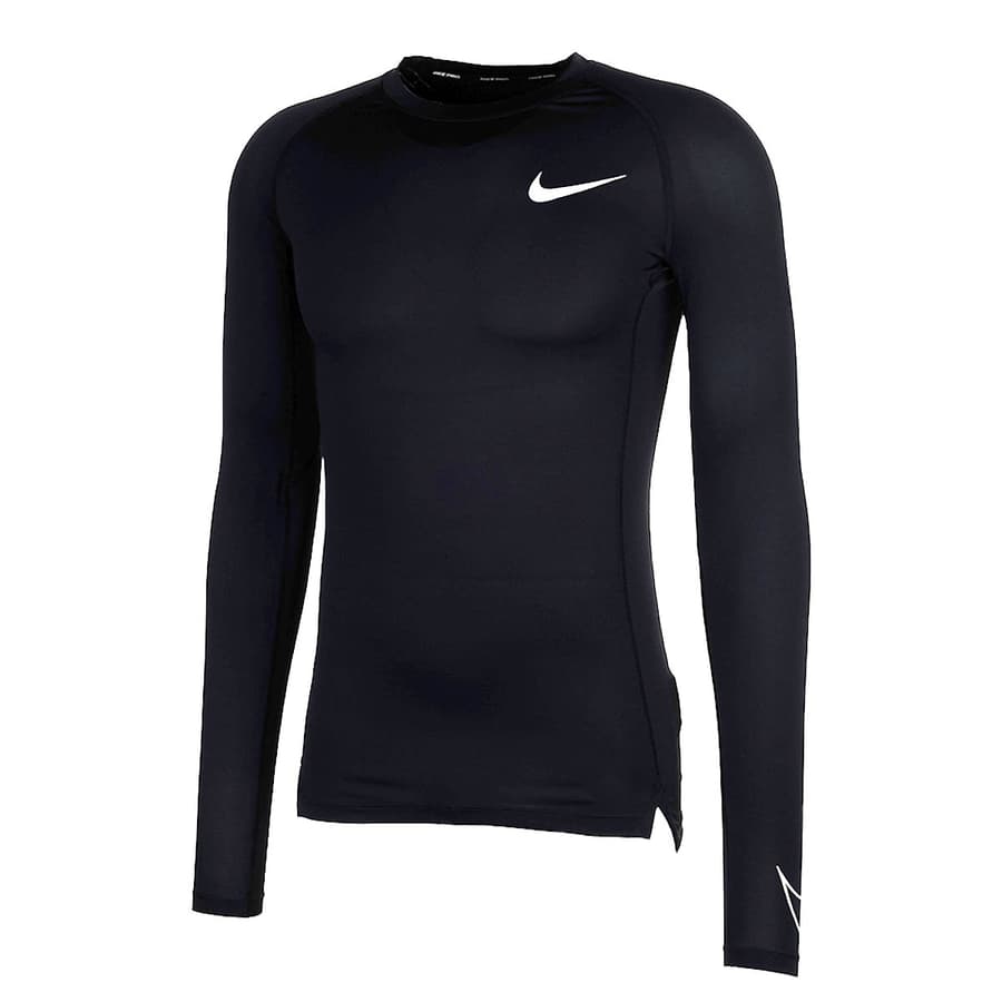 3 Nike Funktionsshirts Longsleeve Pro Tight Fit schwarz/weiß, Gr. L